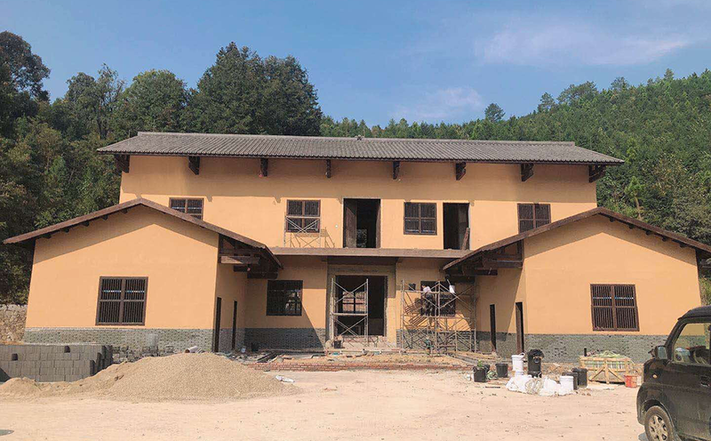 稻草漆案例效果圖片【景區(qū)房屋】